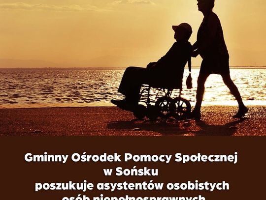 GOPS w Sońsku szuka asystentów osobistych osób niepełnosprawnych