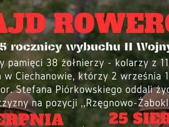 II Rajd Rowerowy: Upamiętnienie 85. rocznicy wybuchu II Wojny Światowej