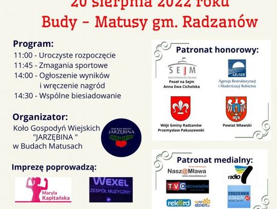 Koła Gospodyń Wiejskich będą rywalizować w Budach - Matusach