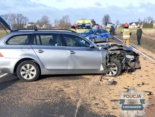 Kolizja drogowa w Nowym Gołyminie - kierowca BMW z prawie 3 promilami alkoholu