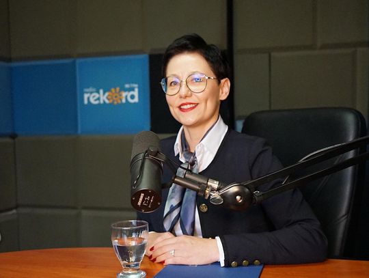 Olga Zmudczyńska - Pabich w studiu Radia Rekord, Ciechanów
