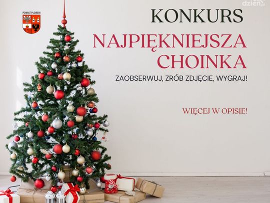 Konkurs na najpiękniejszą choinkę z nagrodami organizowany przez Starostwo Powiatowe w Płońsku