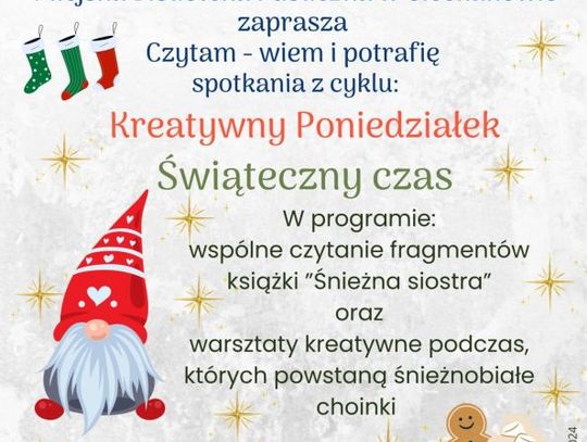 Kreatywny Poniedziałek w Ciechanowie - wykonaj własną choinkę!