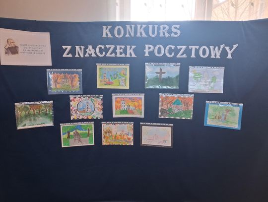 Lokalne tradycje na znaczkach pocztowych. Finał gminnego konkursu w Opinogórze Górnej Prace plastyczne uczniów Szkoły Podstawowej w Opinogórze Górnej