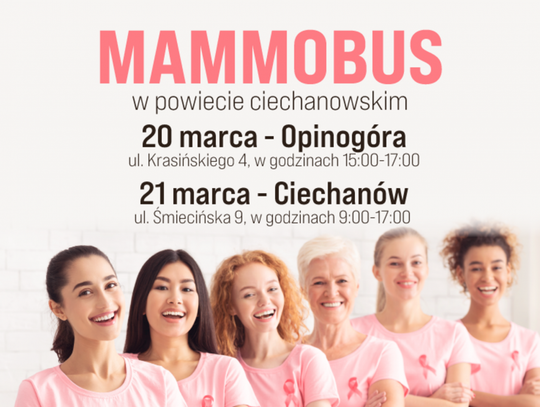 Mammobus w powiecie ciechanowskim. Bezpłatne badanie dziś i jutro