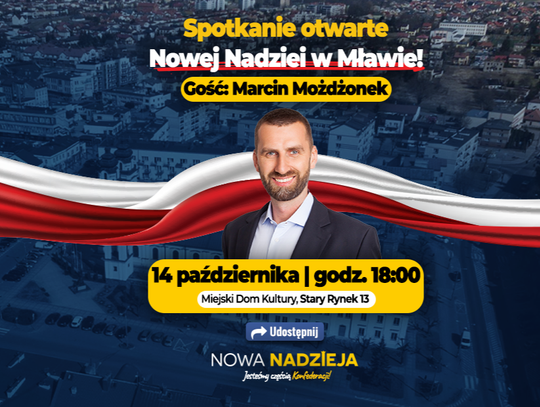 Plakat informujący o spotkaniu z Możdżonkiem