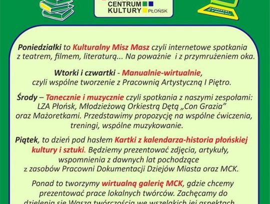 MCK w Płońsku działa on-line