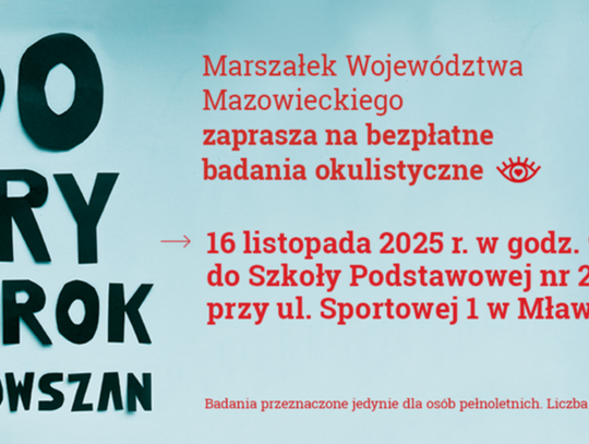 Mława. W niedzielę za darmo zbadasz wzrok Mława. W niedzielę za darmo zbadasz wzrok