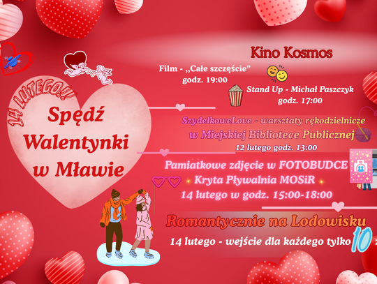 Mława. Walentynki w mieście -co, gdzie i kiedy