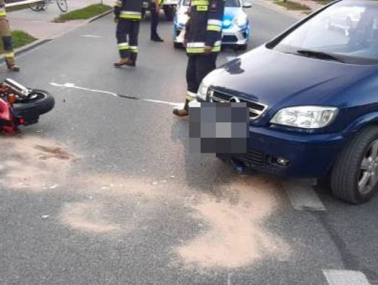 Motocyklista ranny na Płońskiej