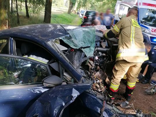 Na łuku wypadł z drogi