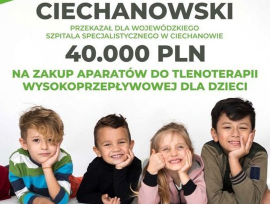 Nowy sprzęt trafił do szpitala w Ciechanowie
