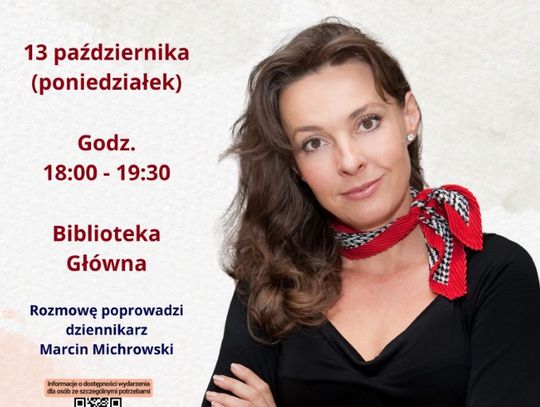 Od Szekspira po seriale: Justyna Sieńczyłło gościem Miejskiej Biblioteki Publicznej w Przasnyszu