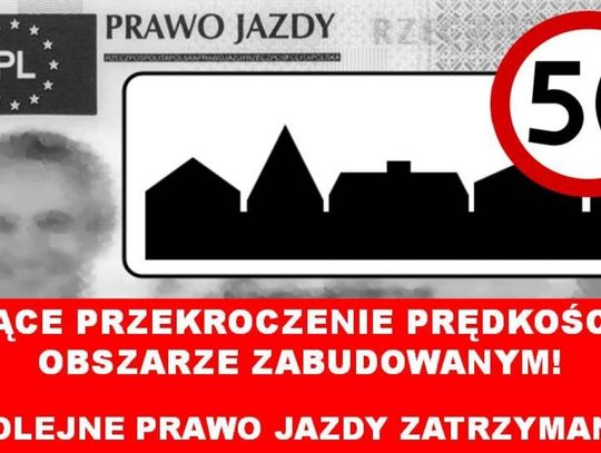 Pędził 114 km/h w terenie zabudowanym!