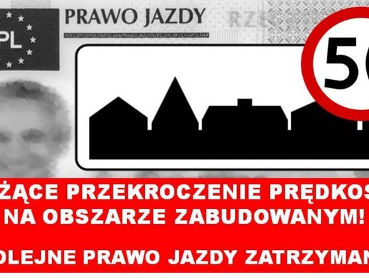 Pędził ponad 100 km/h w terenie zabudowanym!
