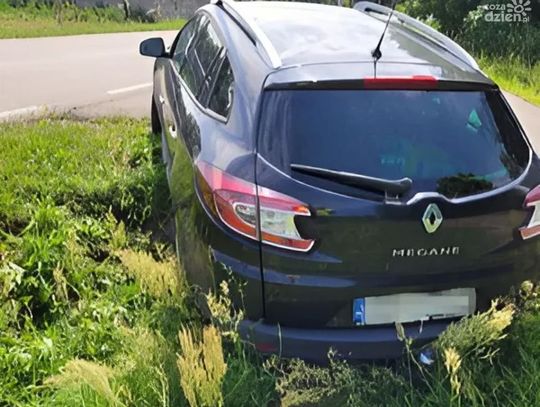 Pijana kierująca w rowie - zdarzenie w miejscowości Młock