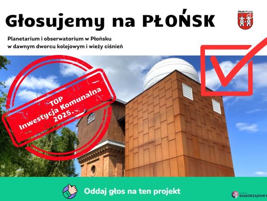 Planetarium w Płońsku walczy o tytuł Top Inwestycji Komunalnej 2025