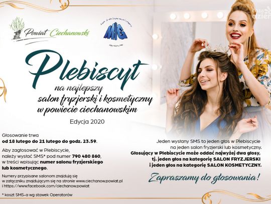 Plebiscyt na najlepszy salon fryzjerski i kosmetyczny w powiecie ciechanowskim!