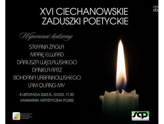 Podczas XVI Zaduszek Poetyckich wspomną poetów, którzy odeszli w ciągu minionego roku
