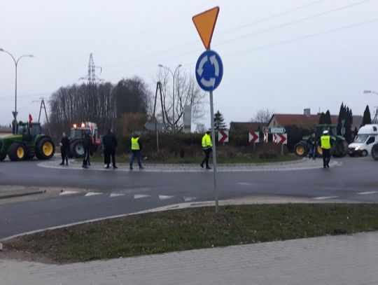 Policja zabezpiecza protesty rolników w Ciechanowie