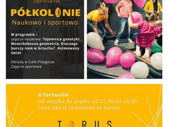 Półkolonie w Parku Nauki Torus. Wolnych miejsc już nie ma!