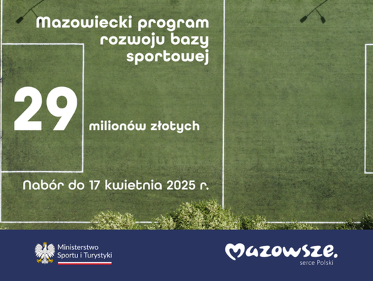 Ponad 29 milionów zł na sport na Mazowszu! Ostatnie dni na składanie wniosków