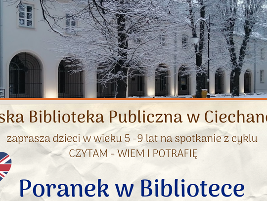 Plakat - poranek w bibliotece