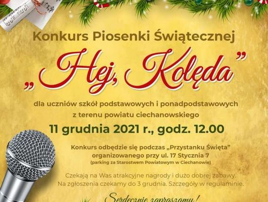 Powiat ciechanowski organizuje Konkurs Piosenki Świątecznej