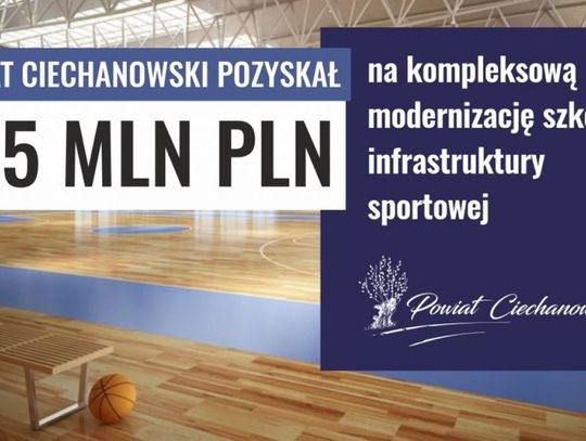 Powiat Ciechanowski zmodernizuje infrastrukturę sportową w 5 szkołach