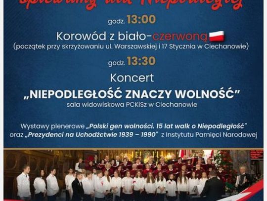 Powiatowe obchody Święta Niepodległości razem z jubileuszem 120 lat Chóru Victoria