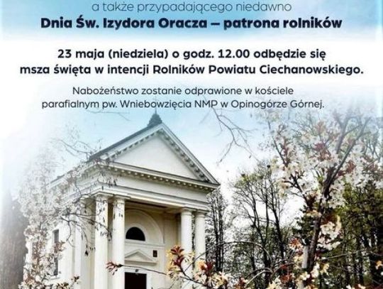 Powiatowy Dzień Rolnika. Uroczystości odbędą się w Opinogórze