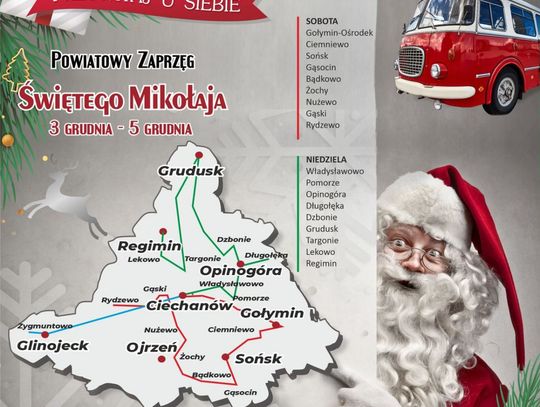 Powiatowy Zaprzęg Świętego Mikołaja. Znamy szczegóły tras!