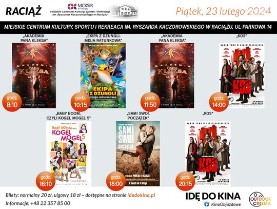 Profesjonalne Kino Objazdowe przyjedzie do Raciąża
