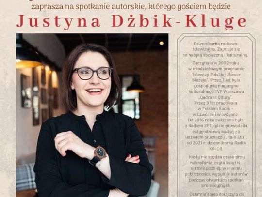Przed nami spotkanie autorskie z Justyną Dżbik-Kluge