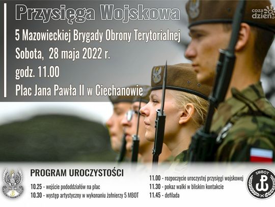Przysięga terytorialsów na ciechanowskim Rynku