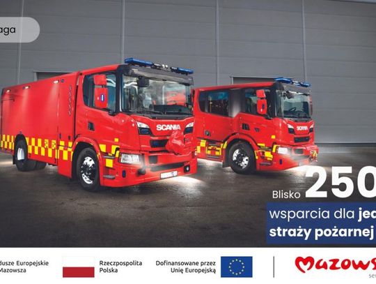 Rekordowe wsparcie unijne dla mazowieckich OSP