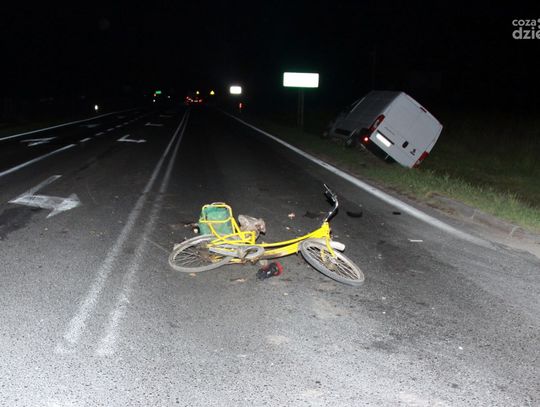 Rowerzysta nie ustąpił pierwszeństwa na siódemce, był nietrzeźwy