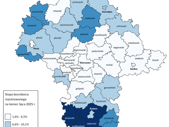 Rynek pracy na Mazowszu łapie zadyszkę. Lipiec przyniósł wzrost bezrobocia i widmo zwolnień grupowych