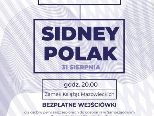 Sidney Polak zagra w Ciechanowie jedynie dla zaszczepionych?