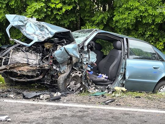 Śmiertelny wypadek pod Mławą. Nie żyje dwóch kierowców – zderzenie volkswagena i audi Śmiertelny wypadek pod Mławą. Nie żyje dwóch kierowców – zderzenie volkswagena i audi
