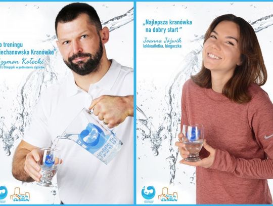 Sportowcy promują ciechanowską kranówkę