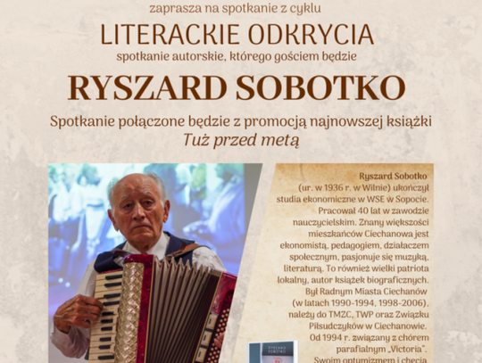 Spotkanie z Ryszardem Sobotko: poznaj tajemnice nowej książki "Tuż przed metą" 