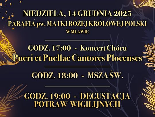 Świąteczny koncert chóru i wigilia miejska w Mławie Świąteczny koncert chóru i wigilia miejska w Mławie