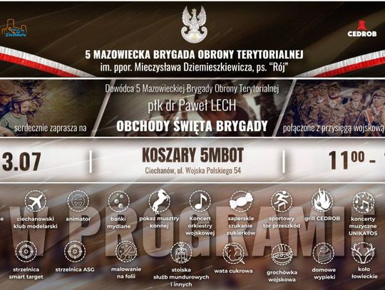 Święto 5 Mazowieckiej Brygady OT w Ciechanowie 