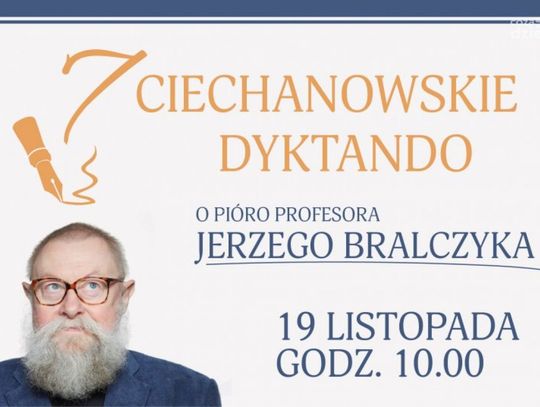 Tekst podyktuje Szymon Kołecki. Przed nami siódme Ciechanowskie Dyktando