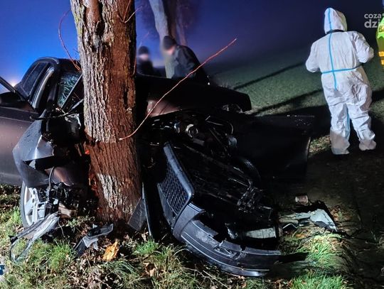 Tragiczny wypadek na drodze W 615 w Trzciance – Zginął 24-letni kierowca