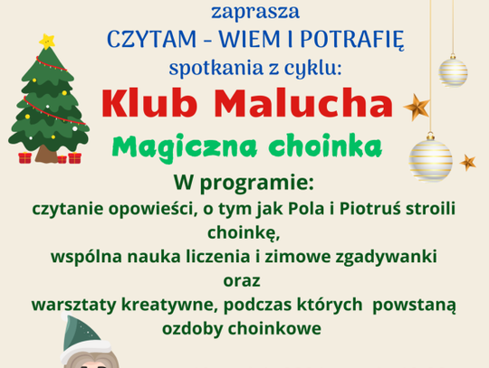 Ubierz choinkę z Klubem Malucha! Bezpłatne zajęcia w Ciechanowie