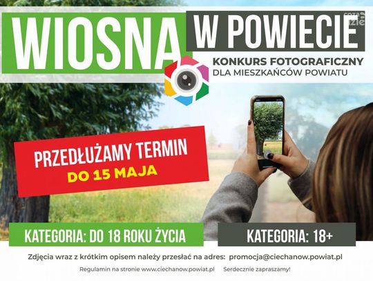Uchwyć "Powiat w wiosennym kadrze"! Przedłużony termin nadsyłania prac! 