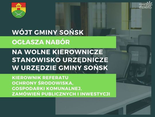 Uwaga! Jest praca w Urzędzie Gminy w Sońsku