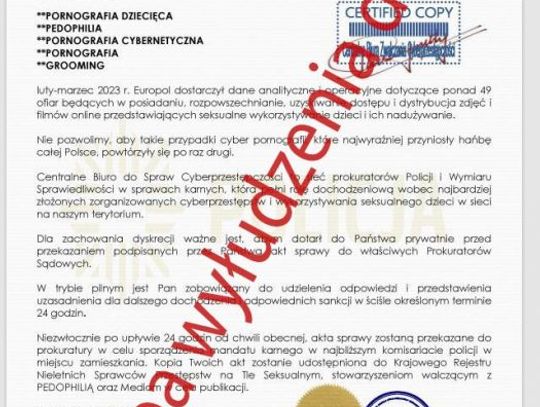 Uwaga na oszustwa! Cyberprzestępcy podszywają się pod Centralne Biuro Zwalczania Cyberprzestępczości